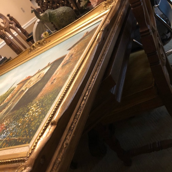 24x36 Rossini Oil Painting Coastal Italian Villa. - Picture 10 of 14